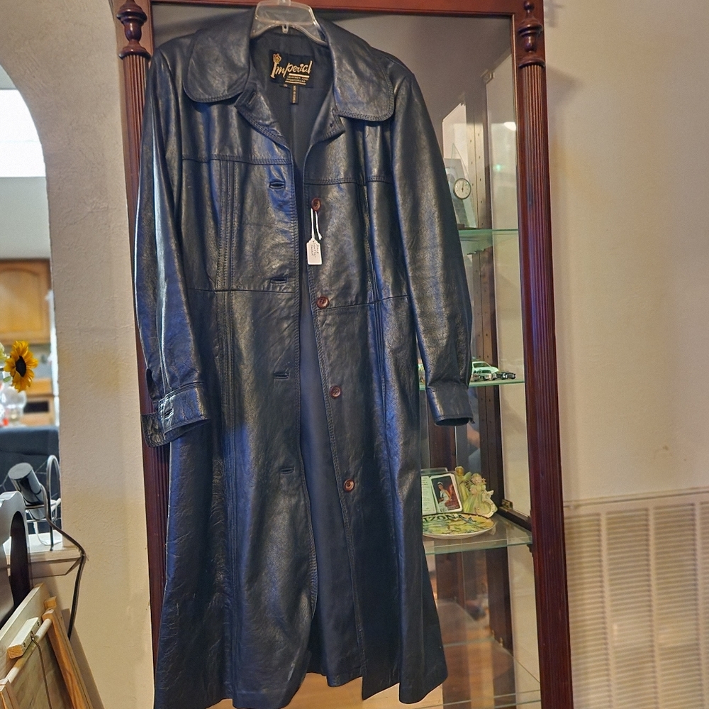 Black leather jacket by imperial leather and sportwear